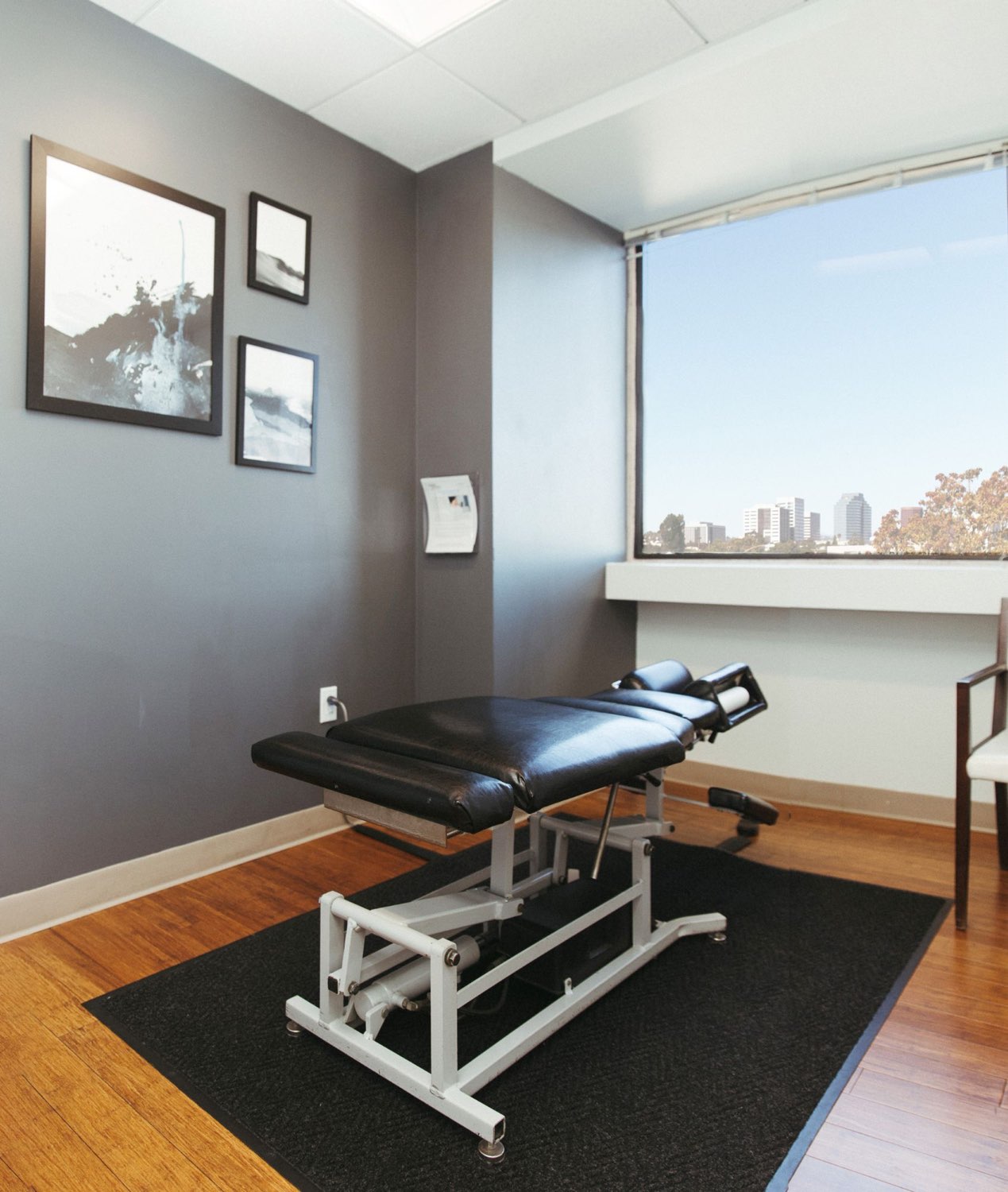 Private treatment room with a window view